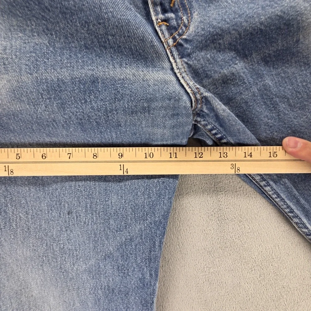 Vintage Levis‎ 521 Jeans Mens Blue Medium Wash Tapered Zip Fly Fits 33x27